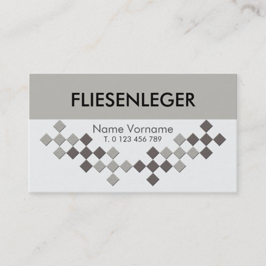 Fliesenleger- Handwerker 名刺 (正面)