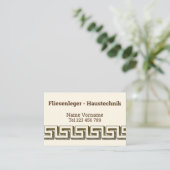 Fliesenleger Haustechnik 名刺 (スタンド正面)