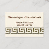 Fliesenleger Haustechnik 名刺 (正面)