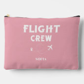 Flight Crew Pink and White Bachelorette Wedding アクセサリーポーチ (正面)