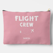 Flight Crew Pink and White Bachelorette Wedding アクセサリーポーチ (裏面)