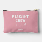 Flight Crew Pink and White Bachelorette Wedding アクセサリーポーチ (裏面)