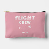 Flight Crew Pink and White Bachelorette Wedding アクセサリーポーチ (正面)