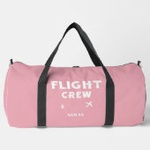 Flight Crew Pink and White Bachelorette Wedding ダッフルバッグ (正面)