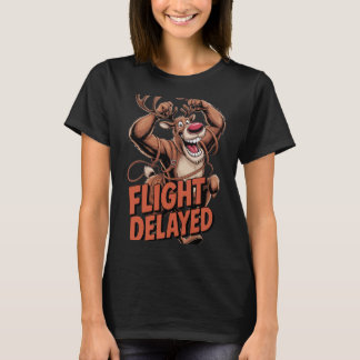 Flight Delayed Reindeer Tシャツ