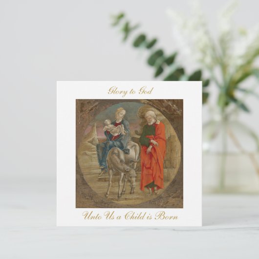 Flight into Egypt Christian Christmas Greeting カード (スタンド正面)