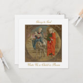 Flight into Egypt Christian Christmas Greeting カード (正面/裏面インサイチュ)