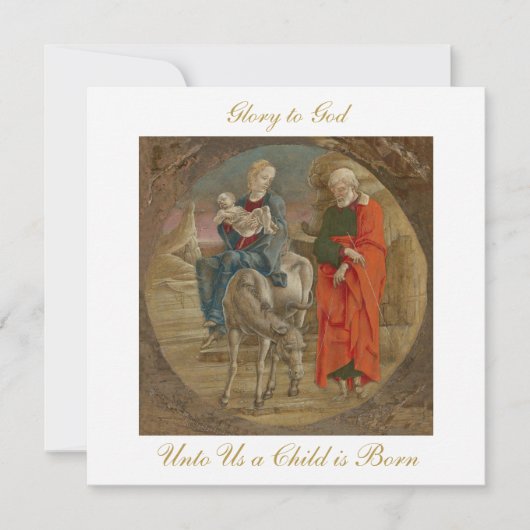 Flight into Egypt Christian Christmas Greeting カード (正面)
