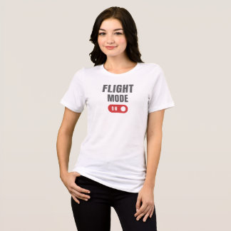 FLIGHT MODE ON — シンプルな飛行機・航空・旅行デザイン トライブレンドＴシャツ