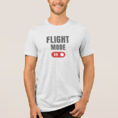 FLIGHT MODE ON — シンプルな飛行機・航空・旅行デザイン トライブレンドTシャツ (正面)