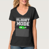 Flight Mode On Aviation Aviator Pilot Tシャツ (正面)