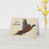 Flight NoteカードのPheasant カード (黄色い花)