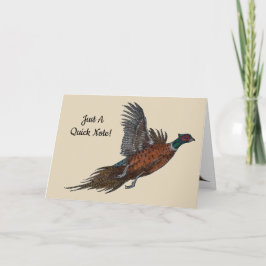 Flight NoteカードのPheasant カード