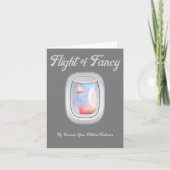 Flight of Fancy-Pigs Flying Past Airplane Window カード (正面)