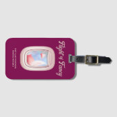 Flight of Fancy-Pigs Flying Past Airplane Window ラゲッジタグ (正面横)