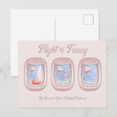 Flight of Fancy-Pigs Flying Past Airplane Window P ポストカード (正面/裏面)