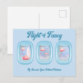 Flight of Fancy-Pigs Flying Past Airplane Window P ポストカード (正面/裏面)
