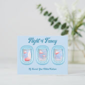 Flight of Fancy-Pigs Flying Past Airplane Window P ポストカード (スタンド正面)