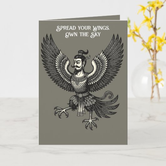 Flight of the Human Eagle Garuda カード (黄色い花)