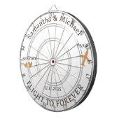 Flight Plane Travelling board Wedding ダーツボード (正面右)