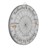 Flight Plane Travelling board Wedding ダーツボード (正面左)