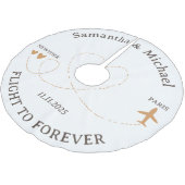 Flight Plane Travelling love Wedding christmas ブラッシュドポリエステルツリースカート (アングル)