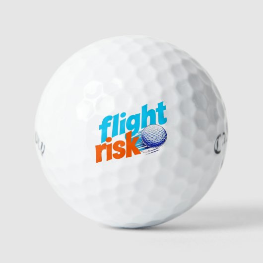 Flight Risk Golf Ball - Bold Graphic Design ゴルフボール (正面)