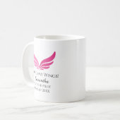 Flight Student Pilot Pink Wing Graduation Aviation コーヒーマグカップ (正面左)