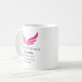 Flight Student Pilot Pink Wing Graduation Aviation コーヒーマグカップ (正面左)