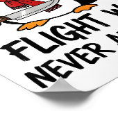 Flight Was Never An Option Sarcastic Witty Penguin ポスター (角)