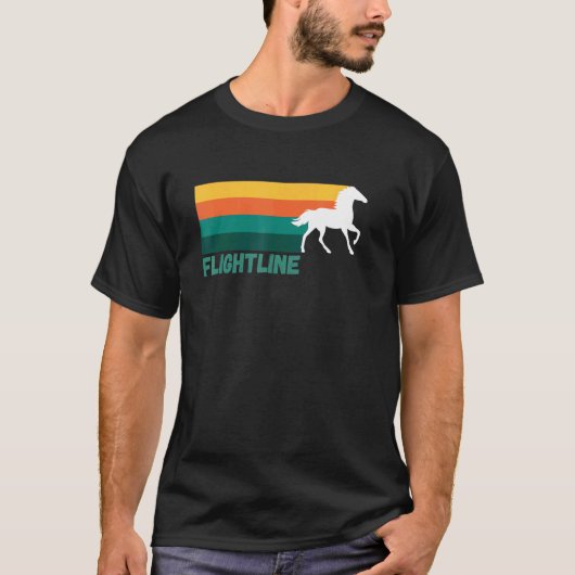 Flightlineサラブレッド競馬 デルマー サンタアニ tシャツ (正面)