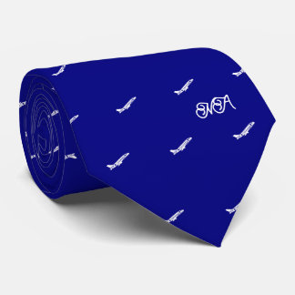 FlightlineファッションAzure FlairsPatternモノグラム ネクタイ