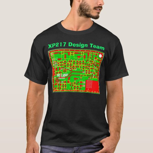 FlightModelのXP217設計チーム Tシャツ (正面)