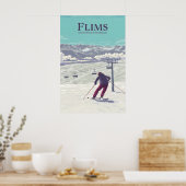 Flims Ski Resort Travel Poster ポスター (キッチン)