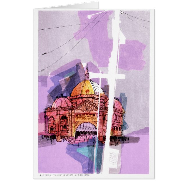 Flindersの通りの場所、メルボルン (正面)