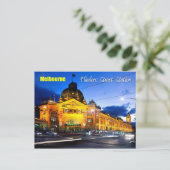 Flinders通りステーション,メルボルン – アットダスク ポストカード (スタンド正面)