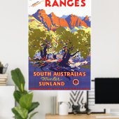 Flinders Rangesヴィンテージ旅行ポスターオーストラリア ポスター (ホームオフィス)