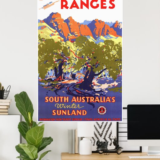 Flinders Rangesヴィンテージ旅行ポスターオーストラリア ポスター (ホームオフィス)