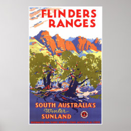 Flinders Rangesヴィンテージ旅行ポスターオーストラリア ポスター