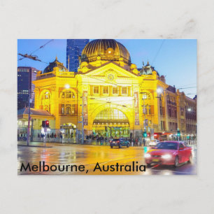 Flinders st train station, Melbourneポストカード ポストカード