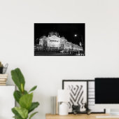 Flinders Station, Melbourne – 白黒ポスター ポスター (ホームオフィス)