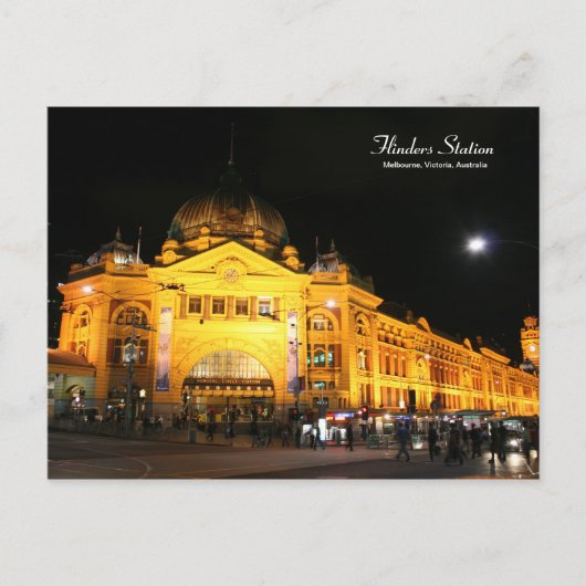 Flinders Station Melbourne Australiaはがき ポストカード (正面)