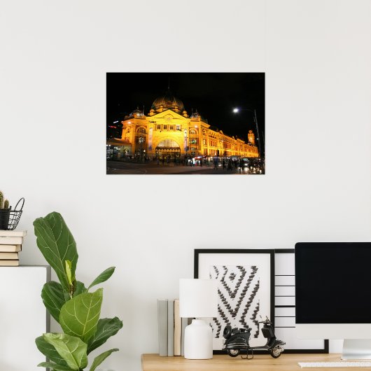 Flinders Station Melbourne Australia – ポスター (ホームオフィス)