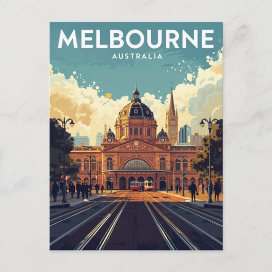 Flinders Street Station Melbourne ポストカード (正面)