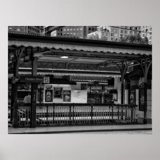 Flinders Street Station Platform Melbourne ポスター (正面)