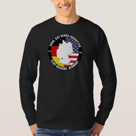 Flint Kaserne Germany忘れ Vetは行ったことがない Tシャツ (正面)
