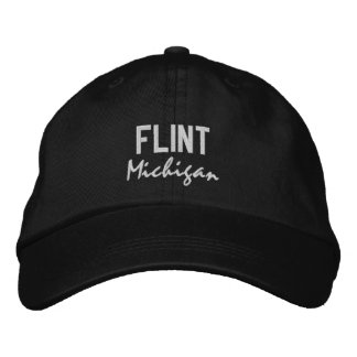 Flint Michigan Embroidered Baseball Hat 刺繍入りキャップ