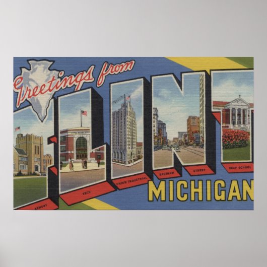 Flint, MichiganLarge Letter ScenesFlint, MI 2 ポスター (正面)