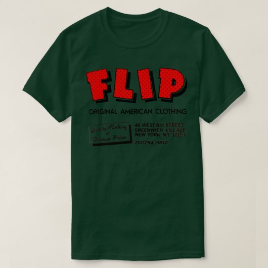 FLIP American Clothing NYC 80s Tシャツ (デザイン正面)