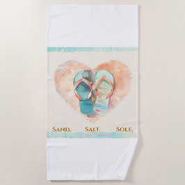 Flip Flop Heart Beach Towel – サンド・ソルト・ソール ビーチタオル